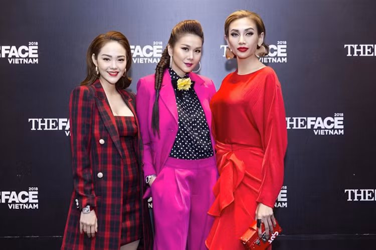 1 năm sau khi tố Hà Hồ, Minh Hằng trở thành huấn luyện viên The Face cùng Võ Hoàng Yến và Thanh Hằng. Ảnh: Giao thông