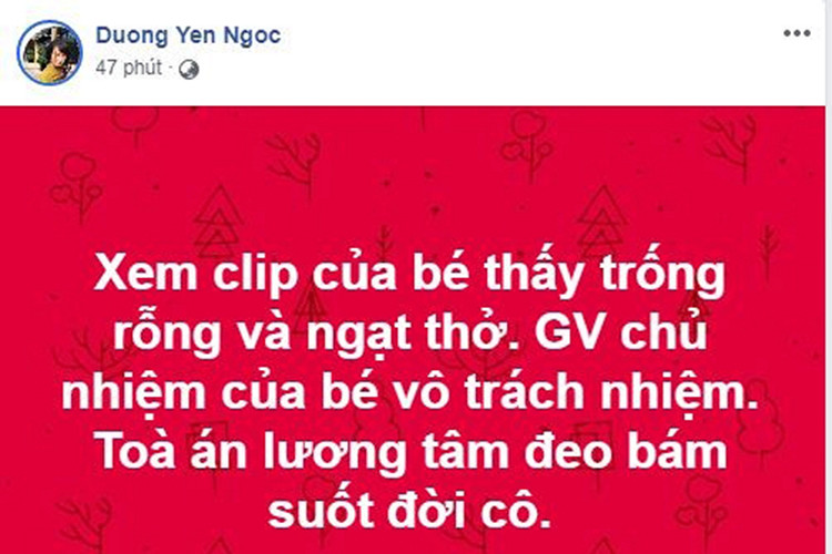 Dương Yến Ngọc thấy trống rỗng khi xem clip bé cháu bé bị bỏ quên trên xe buýt được đưa ra khỏi xe.