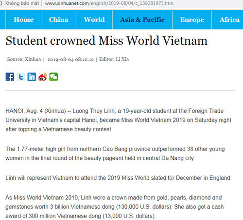 Bao quoc te noi gi ve Luong Thuy Linh dang quang Miss World Viet Nam?-Hinh-2
