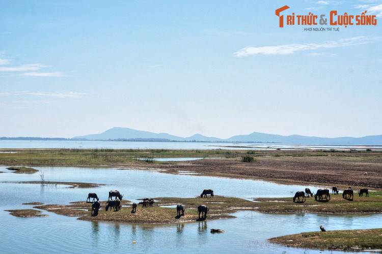 Được coi là một kỳ quan thủy lợi, hồ được khởi công xây dựng vào ngày 29/4/1981 và hoàn thành vào ngày 10/1/1985 với lực lượng nhân công hùng hậu của địa phương. Hồ có diện tích mặt nước là 270 km² và 45,6 km² đất bán ngập nước, dung tích chứa 1,58 tỷ m³ nước.