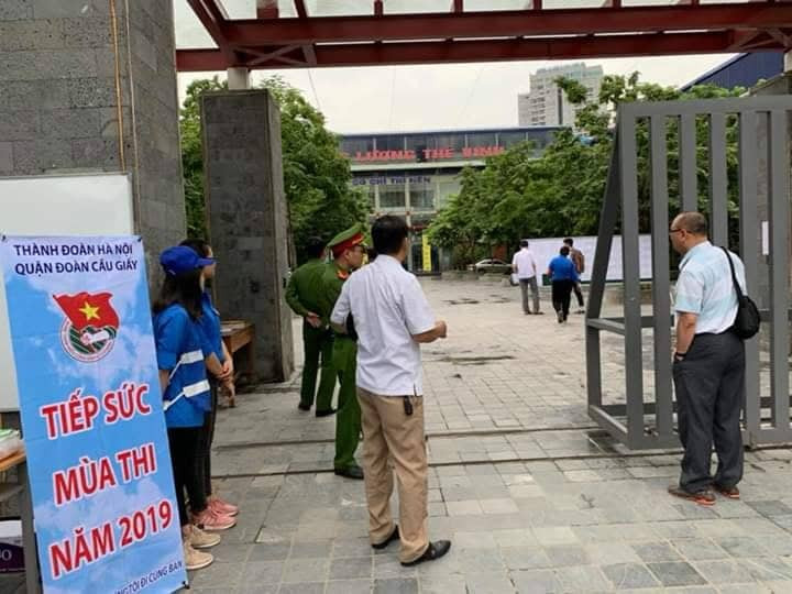 Lực lượng chức năng đã đến các điểm thi đảm bảo trật tự an ninh trong kỳ thi.