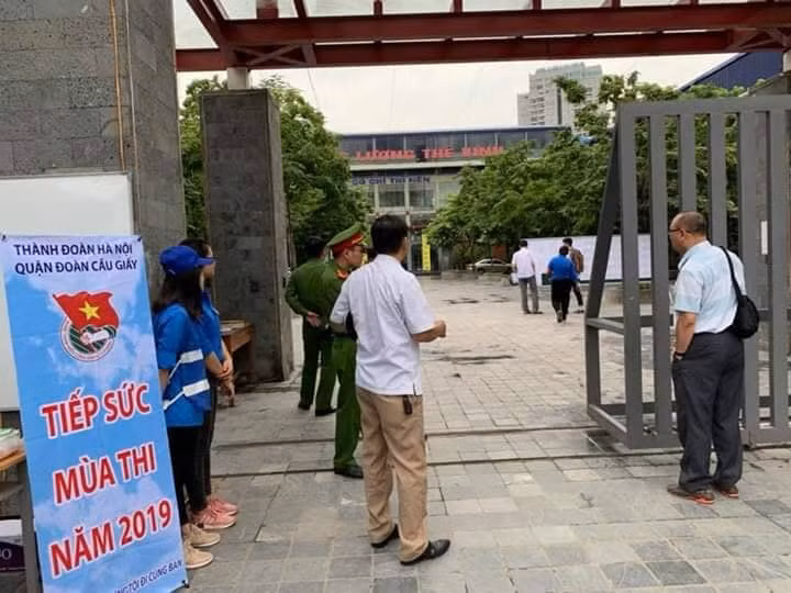 Lực lượng chức năng đã đến các điểm thi đảm bảo trật tự an ninh trong kỳ thi.