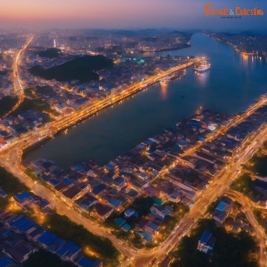 Thành phố cảng Hải Phòng khá "ảo" qua lăng kính AI.