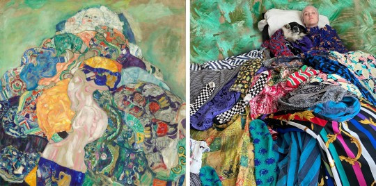 Để dựng cảnh, Eliza tự làm một số đạo cụ, sử dụng nền nghệ thuật của mình. Cô ấy cũng sử dụng những thứ như đồ chơi của Finn để làm cho bức tranh của họ thêm phần thú vị. 