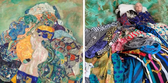 Để dựng cảnh, Eliza tự làm một số đạo cụ, sử dụng nền nghệ thuật của mình. Cô ấy cũng sử dụng những thứ như đồ chơi của Finn để làm cho bức tranh của họ thêm phần thú vị. 