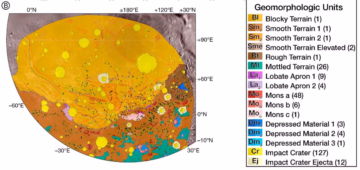 Để hình dung, các nhà nghiên cứu đã tạo ra các mô phỏng về các phân tử mêtan trôi dạt trong bầu khí quyển Charon, tính toán xem có bao nhiêu khí mêtan có thể thoát ra trong một kịch bản như vậy và bao nhiêu có thể đã đến cực bắc.