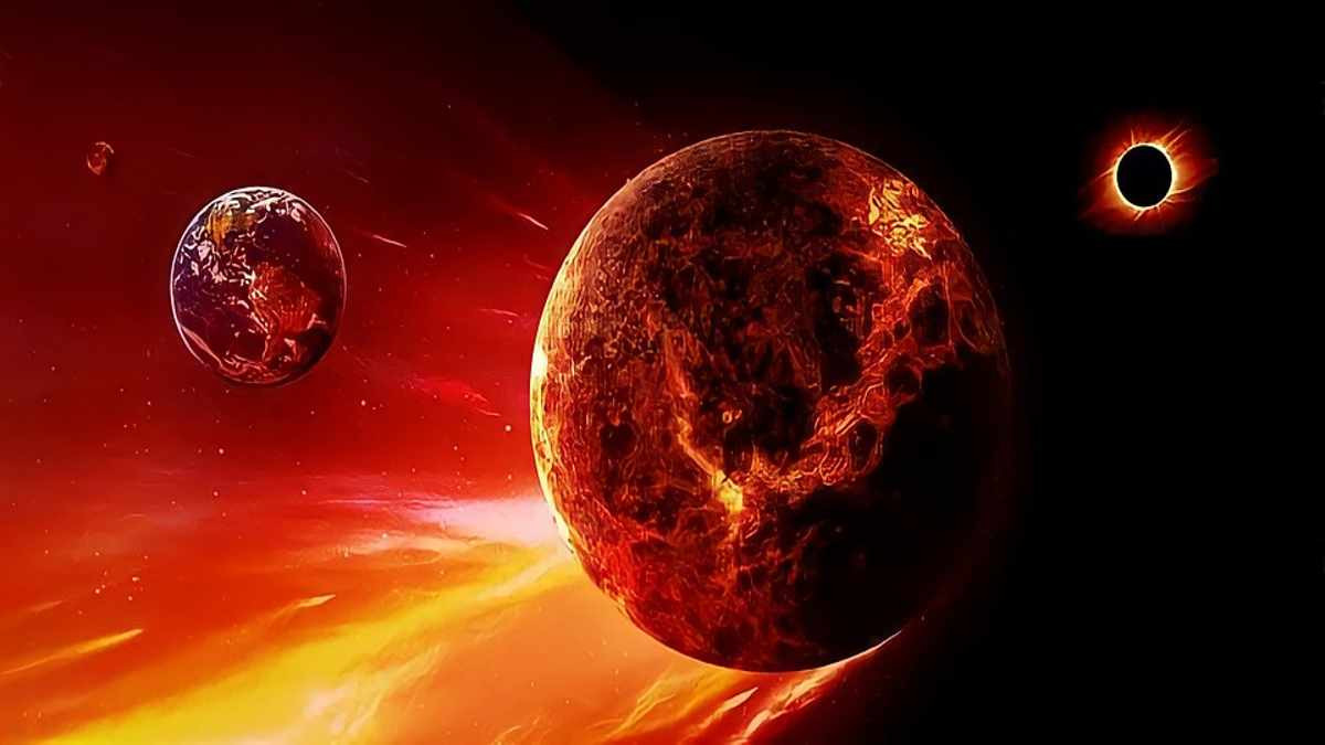 Bầu khí quyển của Sao Kim chủ yếu là carbon dioxide và chứa những đám mây dày vĩnh cửu bao gồm axit sulfuric. Điều này tạo ra một áp suất bề mặt dữ dội gấp 90 lần Trái đất và nhiệt độ bề mặt gần 900 độ F (482 độ C). Nước không thể tồn tại ở dạng lỏng trên bề mặt, và rất ít hơi nước tồn tại trong bầu khí quyển của Sao Kim.