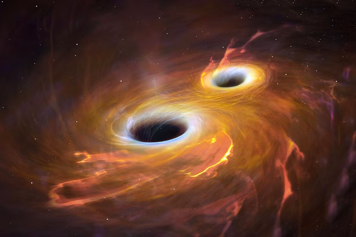 Theo một tuyên bố từ NASA, hai lỗ đen siêu lớn này đã di chuyển đều đặn về phía nhau trong khoảng 100 triệu năm qua.