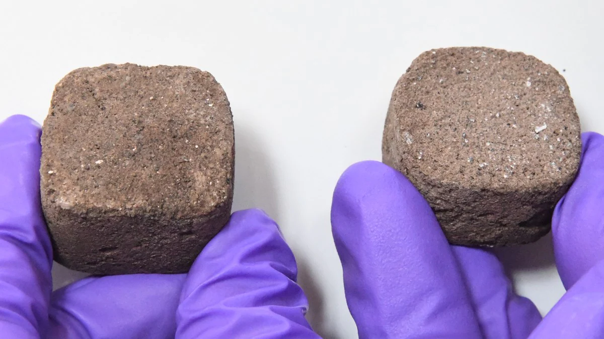 Phối hợp với Tổ chức Nghiên cứu Không gian Ấn Độ (ISRO), một nhóm các nhà nghiên cứu đến từ Viện Khoa học Ấn Độ (IISc) đã phát triển một phương pháp bền vững để làm gạch từ đất sao Hỏa, sử dụng vi khuẩn và urê.