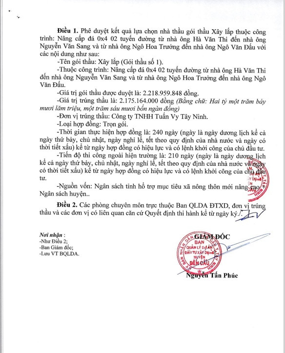 Công ty Tuấn Vy Tây Ninh 1 tháng trúng 4 gói thầu xây lắp - Hình 2 Cong ty Tuan Vy Tay Ninh 1 thang trung 4 goi thau xay lap-Hinh-2