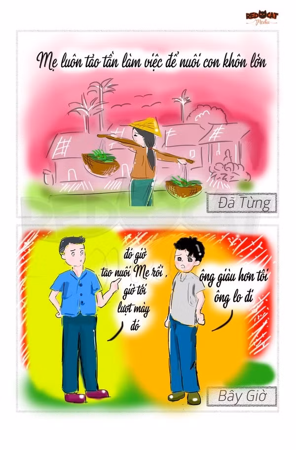 Đừng nên là những đứa con vô tâm, ích kỷ đến mức tệ hại. Cũng đừng tính công những ngày tháng chăm sóc, nuôi mẹ khi về già... vì biết bao tình thương của mẹ dành cho con những ngày bé thơ đã đủ để những đứa con phải dành cả đời để đền đáp.