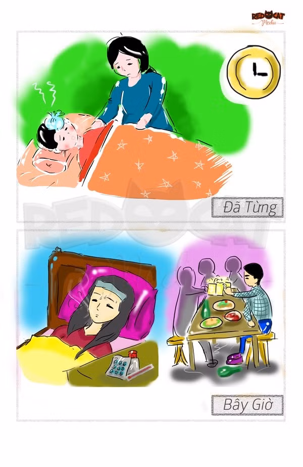 Mẹ luôn là người lo lắng, sợ hãi mỗi khi đứa con thơ ốm nặng, sẵn sàng hi sinh sức khỏe của bản thân để chăm sóc cho con... Nhưng đến khi con trưởng thành, cuộc sống, công việc và những thú vui cuốn con đi mãi... có lúc mẹ lại là người tự chăm sóc bản thân mình khi ốm đau, suy sụp tinh thần.