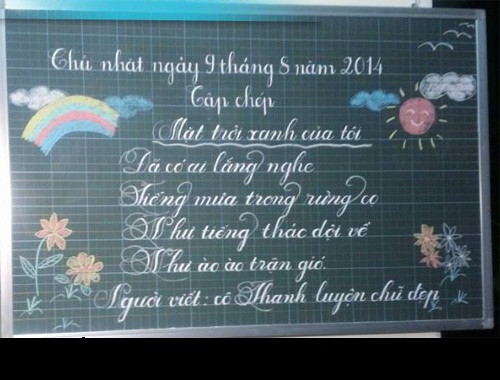 Sau này, cô Hải Thanh muốn đem những kinh nghiệm của mình truyền đạt lại cho các học sinh. Với cô việc giúp một ai đó thay đổi được nét chữ của mình là một điều vô cùng hạnh phúc. Ảnh: NVCC.