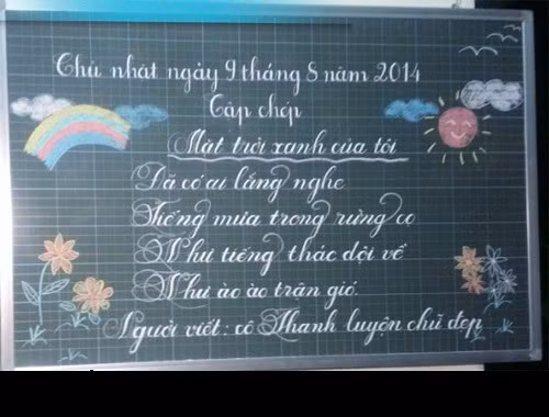 Sau này, cô Hải Thanh muốn đem những kinh nghiệm của mình truyền đạt lại cho các học sinh. Với cô việc giúp một ai đó thay đổi được nét chữ của mình là một điều vô cùng hạnh phúc. Ảnh: NVCC.