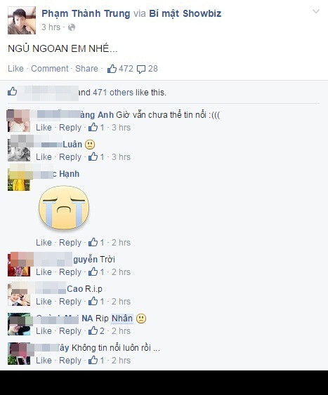 Người mẫu Duy Nhân, tên đầy đủ là Trần Ái Duy Nhân, sinh năm 1986 tại Bình Dương. Trong suốt thời gian vật lộn với bệnh tật, chàng người mẫu bảnh trai luôn thể hiện sự lạc quan, yêu đời... những câu chuyện trên giường bệnh của anh luôn khiến công chúng xúc động và thêm cầu nguyện cho anh vượt qua nghịch cảnh.