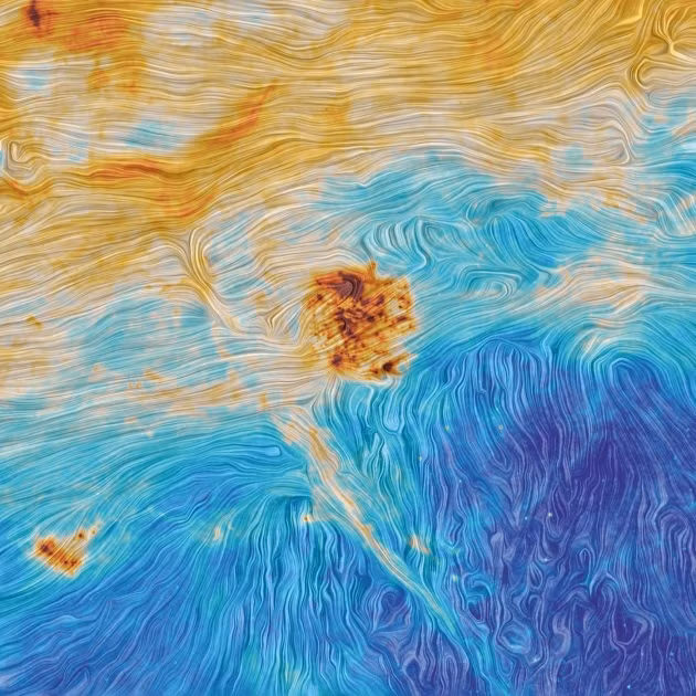 Hình ảnh khoa học ấn tượng, tuyệt đẹp về hai thiên hà gần dải ngân hà của chúng ta là Large Magellanic Cloud (vùng đen, giữa) và Small Magellanic Cloud (dưới cùng bên trái) do vệ tinh Planck của Cơ quan Vũ trụ châu Âu (ESA) chụp được.