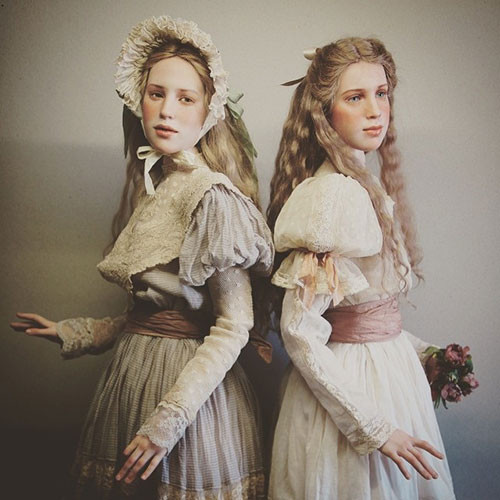 Những con búp bê giống người đến ngạc nhiên của anh có cấu trúc khuôn mặt cân đối, làn da trắng hồng được tái hiện chân thực tới từng nốt tàn nhang, đôi mắt long lanh đầy nước và mái tóc mềm mượt đến khó tin. 