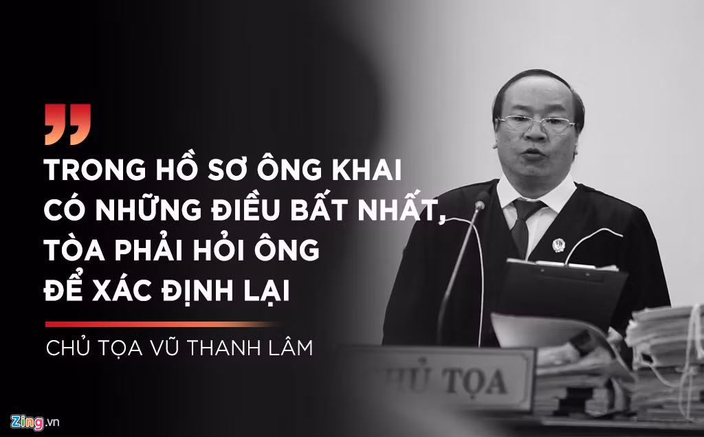 Đối diện với những câu hỏi từ chủ tọa Vũ Thanh Lâm, Cao Toàn Mỹ nhiều lần ấp úng và xin không trả lời vì đã khai trong hồ sơ. Vị chủ tọa dõng dạc đề nghị ông Mỹ trả lời các câu hỏi: “Trong hồ sơ ông khai có những điều bất nhất, Tòa phải hỏi ông để xác định lại”.