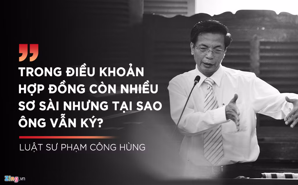 Trong phiên xử sáng 23/6, luật sư Phạm Công Hùng chất vấn Cao Toàn Mỹ về thủ tục mua nhà và các điều khoản trong hợp đồng. "Trong điều khoản hợp đồng còn nhiều sơ sài, nhưng tại sao ông vẫn ký?", luật sư Hùng hỏi. Trước câu hỏi trên, ông Cao Toàn Mỹ nói đã trả lời trong hồ sơ và không nói lại.