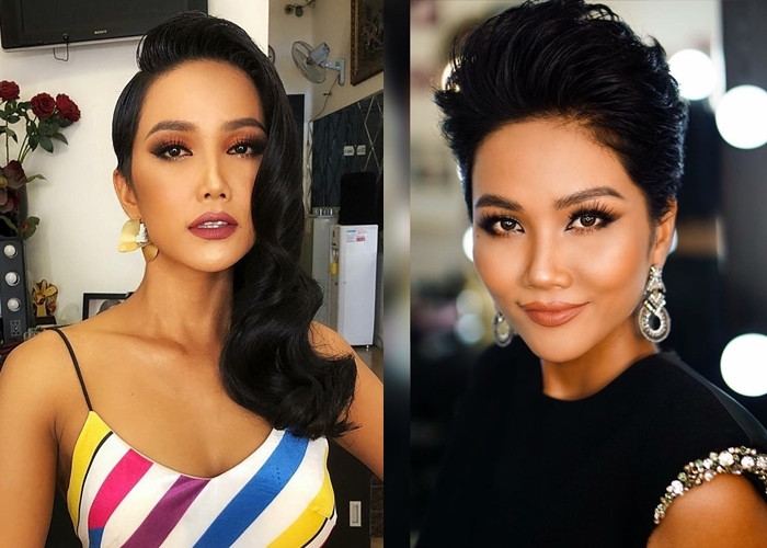 Hoa hậu hoàn vũ Việt Nam H’Hen Niê quá đỗi thân thuộc với khán giả với hình ảnh mái tóc và làn da màu đặc trưng của mình. Ảnh: quiznhe.