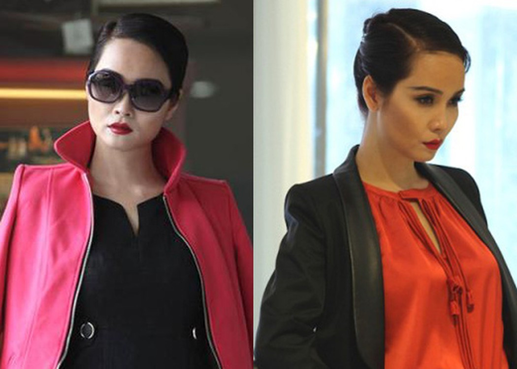 Mai Thu Huyền cũng là một trong những người đẹp của showbiz Việt có vầng trán dô. Ảnh: giaoduc.