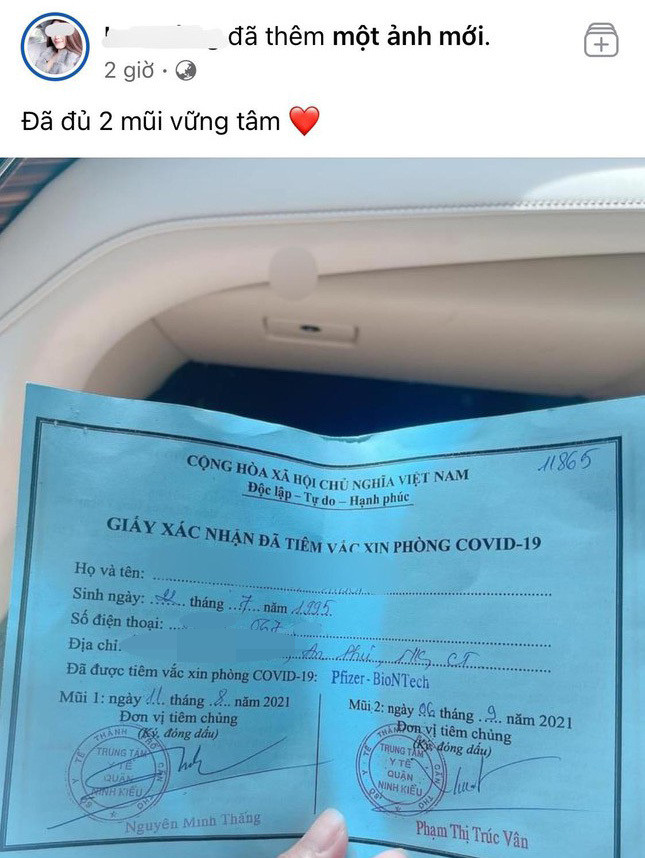 Lam ro vu co gai khoe duoc tiem 2 mui vac xin Pfizer nho 'ong anh'