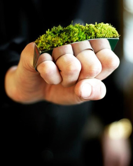 Chiếc nhẫn kỳ quái đeo vừa 4 ngón tay. Ảnh: Pinterest.