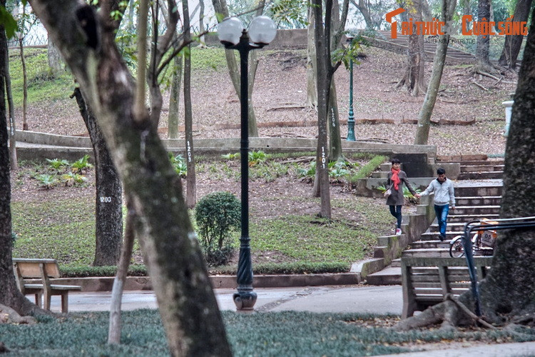 Theo các tư liệu lịch sử, vào đầu thời kỳ thuộc địa, ở phường Khán Xuân gần hồ Tây, người Pháp đã cho xây dựng một quần thể vườn bách thảo. Để cảnh quan bớt đơn điệu do địa hình bằng phẳng, các nhà thiết kế vườn đã cho đắp một ngọn đồi cao khoảng 10 mét làm điểm nhấn.