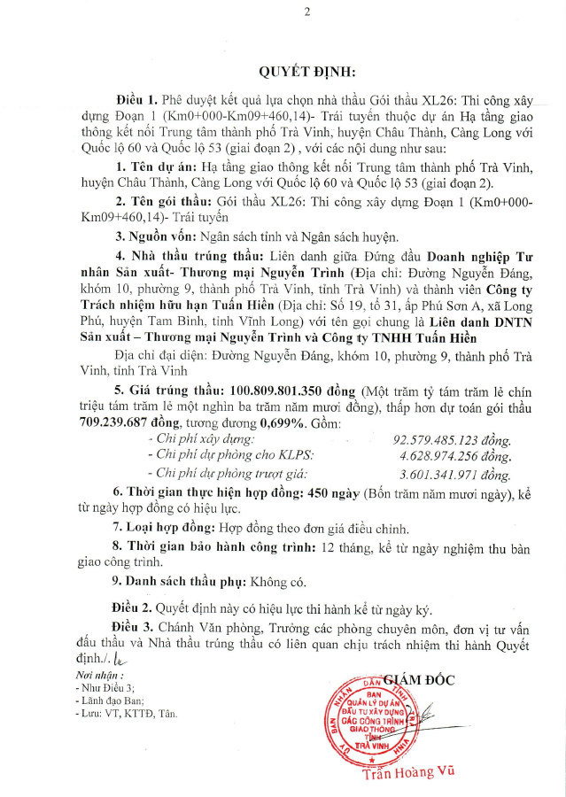 Trà Vinh: DN Nguyễn Trình trúng 5 gói thầu tổng trị giá hơn 200 tỷ - Hình 2 Tra Vinh: DN Nguyen Trinh trung 5 goi thau tong tri gia hon 200 ty-Hinh-2