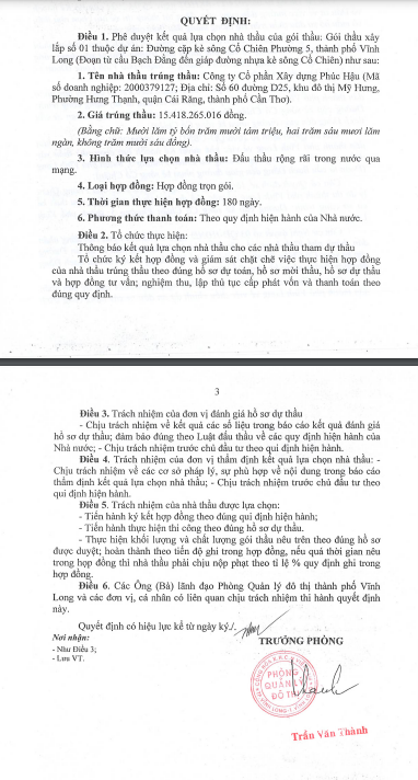 Vĩnh Long: Năng lực nhà thầu thi công đường cặp kè sông Cổ Chiên Vinh Long: Nang luc nha thau thi cong duong cap ke song Co Chien
