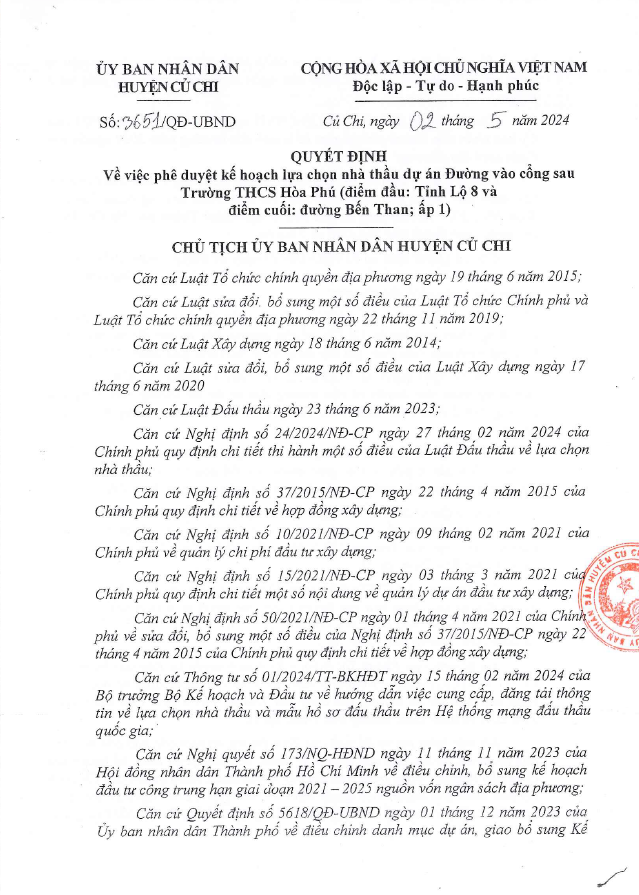 TP HCM: Gói thầu hơn 5 tỷ tại Củ Chi có về tay Cty Kim Bửu? - Hình 2 TP HCM: Goi thau hon 5 ty tai Cu Chi co ve tay Cty Kim Buu?-Hinh-2