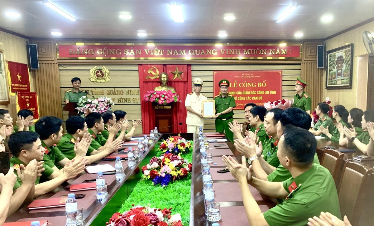 Bổ nhiệm Phó trưởng phòng Cảnh sát Hình sự Công an tỉnh Quảng Ninh Bo nhiem Pho truong phong Canh sat Hinh su Cong an tinh Quang Ninh
