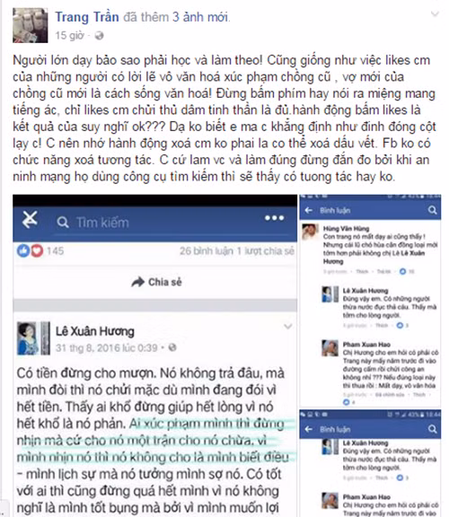 Bi chi trich, Trang Tran van “da deu” nghe si Xuan Huong-Hinh-2