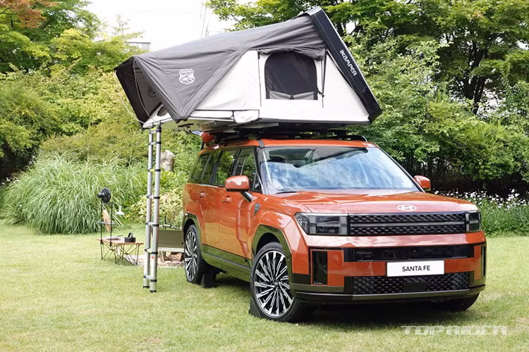 Hyundai cho biết hãng sẽ cung cấp 10 lựa chọn màu ngoại thất cho SantaFe 2024 tại các thị trường toàn cầu, bao gồm Abyss Black Pearl, Creamy White Pearl, Creamy White Matte, Typhoon Silver Metallic, Magnetic Gray Metallic, Ocado Green Pearl, Terracotta Orange, Cyber Sage Pearl, Earthy Brass Metallic Matte và Pebble Blue Pearl.