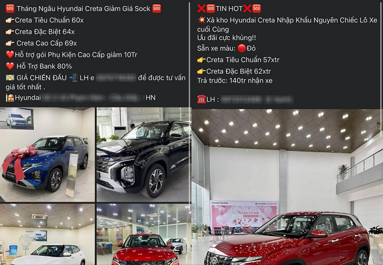Cụ thể, nhiều đại lý Hyundai tại Việt Nam hiện đang rao bán Creta bản Tiêu chuẩn với giá chỉ 60x triệu đồng, bản Đặc biệt là 64x triệu đồng và bản cao cấp là 69x triệu đồng. Một đại lý ở khu vực Hòa Bình còn giảm giá Hyundai Creta mạnh tay hơn nữa khi bản Tiêu chuẩn có giá chỉ còn 57x triệu đồng và bản Đặc biệt 62x triệu đồng.