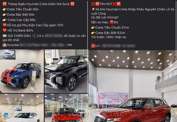Cụ thể, nhiều đại lý Hyundai tại Việt Nam hiện đang rao bán Creta bản Tiêu chuẩn với giá chỉ 60x triệu đồng, bản Đặc biệt là 64x triệu đồng và bản cao cấp là 69x triệu đồng. Một đại lý ở khu vực Hòa Bình còn giảm giá Hyundai Creta mạnh tay hơn nữa khi bản Tiêu chuẩn có giá chỉ còn 57x triệu đồng và bản Đặc biệt 62x triệu đồng.