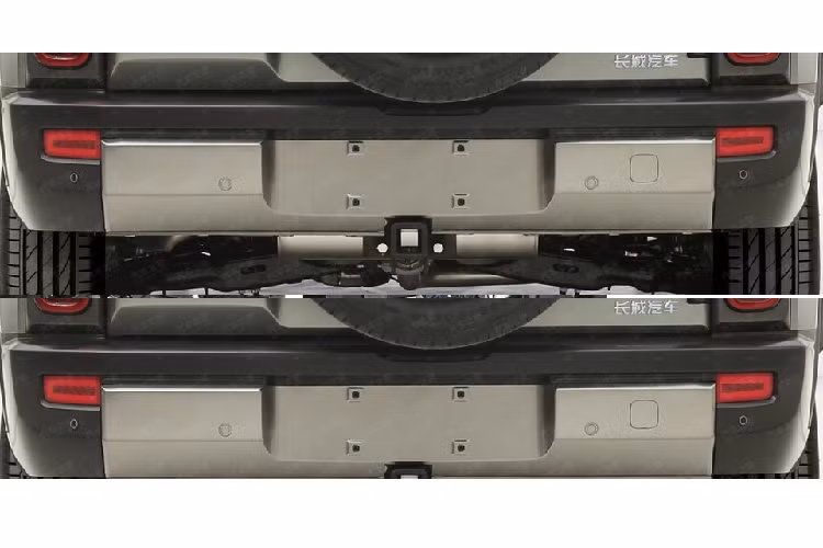 Phong cách lưới tản nhiệt rất hầm hố với 3 thanh nan kép cùng logo Haval tạo nên. Chiếc xe được trang bị các tấm bảo vệ chống trầy xước ở viền trước và phần dưới của cửa, đồng thời giá để hành lý được bổ sung trên nóc xe, phù hợp với phong cách hầm hố của nó.