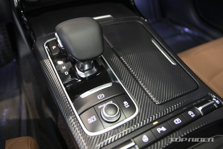 Tựa đầu của hàng ghế trước được dập thêm logo hình chú ong bắp cày. Nguyên nhân bắt nguồn từ cái tên Stinger vốn có nghĩa là "vòi chích" của loài ong trong tiếng Anh. Thay đổi cuối cùng của Kia Stinger Tribute Edition 2023 là ốp bậc cửa bên ghế lái khắc số thứ tự theo lựa chọn của chủ xe.