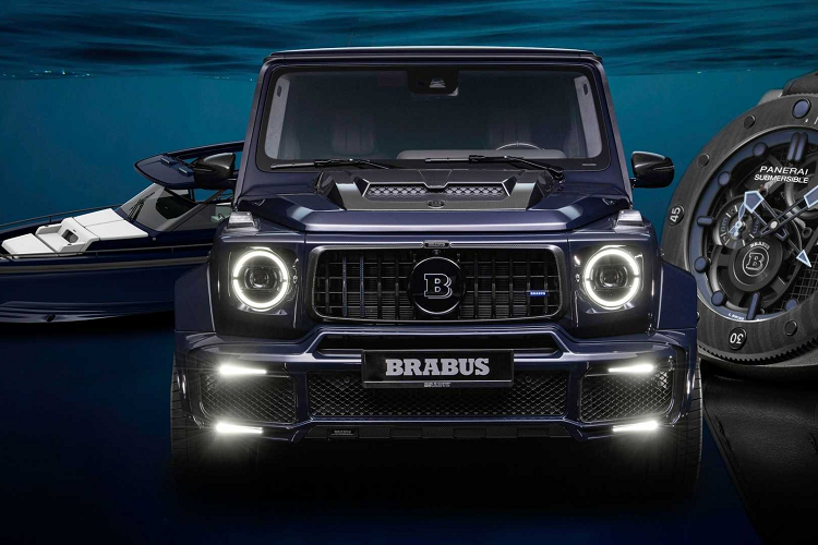 Không chỉ tăng tính thẩm mỹ, hãng độ Brabus còn tối ưu khí động học cho G63 Brabus 900 Deep Blue thông qua Brabus “Widestar” gồm: nắp capo bổ sung khe lấy gió cỡ lớn, cản trước trông dữ dằn hơn với hốc gió mở rộng.