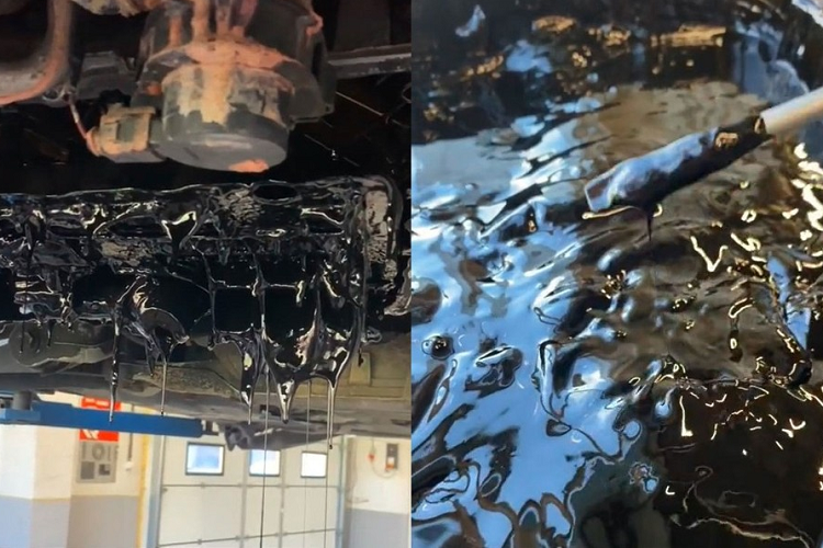 Chu xe khong thay dau cho oto trong suot 60.000 km va cai ket