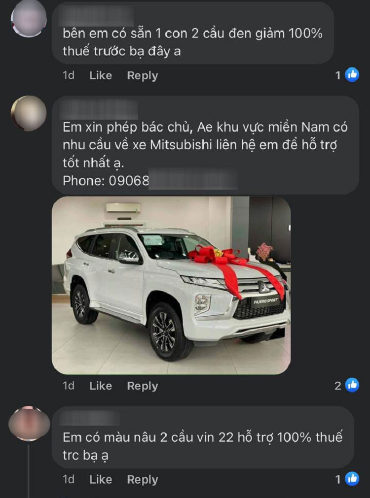 Mitsubishi Pajero va Toyota Fortuner tien ty 