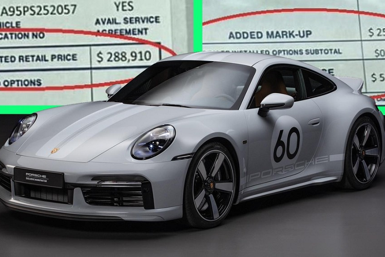 Hiện tại, cả Cường Đô la và Qua Vũ chờ nhận Porsche 911 Sport Classic 2023, tuy nhiên, một vài thông tin không mấy hay ho về mẫu xe này ở nước ngoài đã khiến các dân chơi xe sốc. Cụ thể, một đại lý có tên Porsche Redwood City đã tăng giá bán của chiếc xe thể thao giới hạn 911 Sport Classic 2023 lên gần 540.000 đô la.