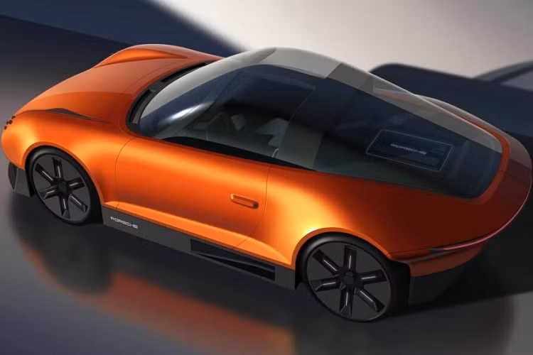 Tương tự các phiên bản động cơ xăng truyền thống, Porsche 911 thuần điện dưới phác thảo của Nicolas Vigier vẫn là mẫu coupe 2 chỗ ngồi. Nâng đỡ cho chiếc xe là phần gầm với lớp sơn phủ màu đen để hợp thành ngoại thất 2 tông màu. Nicolas Vigier trang bị cho mẫu Porsche 911 này một bộ la-zăng 6 chấu được hoàn thiện bằng màu đen mờ.