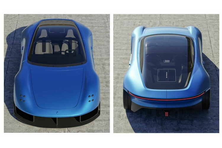 Nicolas Vigier cho biết đã lấy cảm hứng từ chiếc 356 cùng kiểu dáng của mẫu 930 để định hình phần đầu cho chiếc Porsche 911 thuần điện. Đáng chú ý, nhà thiết kế này tiết lộ phần đuôi xe được phác thảo với những đường nét tương tự chai coca.