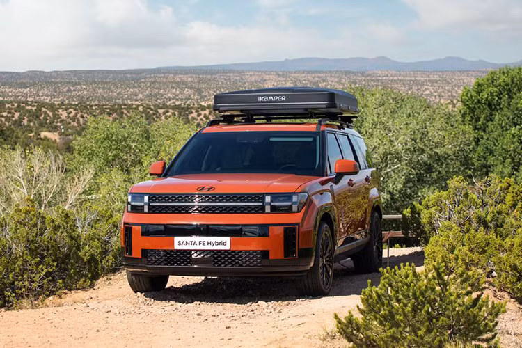 Ở một số thị trường khác, xe có thêm động cơ xăng 4 xi-lanh, hút khí tự nhiên, dung tích 2.5L với công suất tối đa 191 mã lực. Hiện giá xe Hyundai SantaFe 2024 vẫn chưa được công bố. Khi mua mẫu xe này, khách hàng có thể chọn 1 trong 9 màu sắc ngoại thất, trong đó có cả xanh lá Ocado Green Pearl và cam đậm Terracotta Orange.