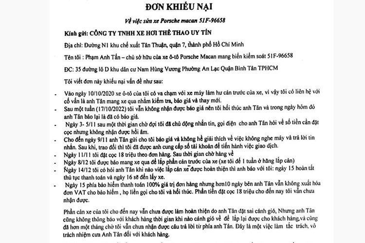 Khach hang yeu cau Porsche Viet Nam lam ro viec xe di thay can truoc... ve hong hop so?-Hinh-5