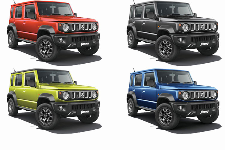 Suzuki Jimny 5 cửa dành cho thị trường Ấn Độ được lắp ráp nội địa tại nhà máy ở Gurugram. Hiện chưa rõ sau Ấn Độ, mẫu xe này có được bán ở những thị trường khác hay không. Tính đến thời điểm cuối tháng 5/2023, đã có hơn 30.000 khách hàng Ấn Độ đặt cọc cho Suzuki Jimny 5 cửa. Dự kiến trong tháng 6 này, xe sẽ bắt đầu được giao đến tay khách hàng.