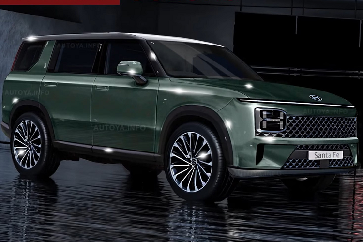 Khu vực cụm điều khiển trung tâm được thiết kế 2 màu cũng có nhiều chi tiết giống với Grandeur. Về hệ truyền động, nhiều thông tin đồn đoán cho rằng, Hyundai SantaFe 2024 vẫn sẽ có ít nhất 4 tùy chọn động cơ gồm xăng, dầu, hybrid và hybrid sạc điện.