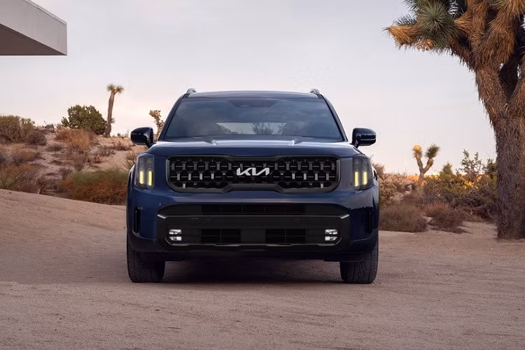 Thay vào đó, 2 phiên bản này có thêm những điểm nhấn màu đen ở cản trước/sau, nẹp trên cửa, viền lưới tản nhiệt và vỏ đèn pha. Ở phiên bản 2024, Kia Telluride bản tiêu chuẩn LX được trang bị khá tốt với hệ thống đèn pha LED trước/sau, vành hợp kim 18 inch, ghế bọc nỉ SynTex, hệ thống điều hòa tự động 2 vùng, khởi động nút bấm và màn hình cảm ứng trung tâm 12,3 inch.