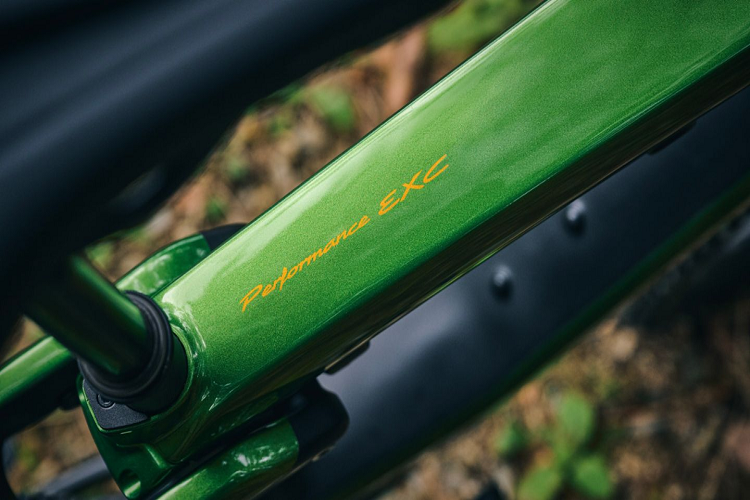 Mẫu xe đạp điện Porsche Cross Performance và Cross Performance EXC sử dụng cùng nền tảng khung sườn carbon có độ lệch lò xo 100 mm, phuộc Fox 34 Float Factory với hành trình 120 mm kết hợp bộ giảm chấn khí DPS.